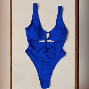 Vibrant Blue One-Piece Swimsuit size XL